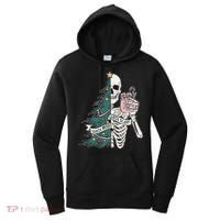 Sorta Merry Sorta Scary Funny Halloween Christmas Skeleton Women's Hoodie thumb 0