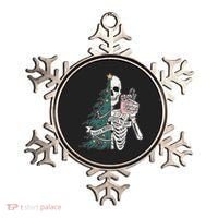 Sorta Merry Sorta Scary Funny Halloween Christmas Skeleton Ornament thumb 0