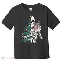 Sorta Merry Sorta Scary Funny Halloween Christmas Skeleton Toddler T-Shirt thumb 0