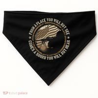 Sniper Military Sharpshooter Usa You Will Not See Hear Gift USA-Made Doggie Bandana thumb 0