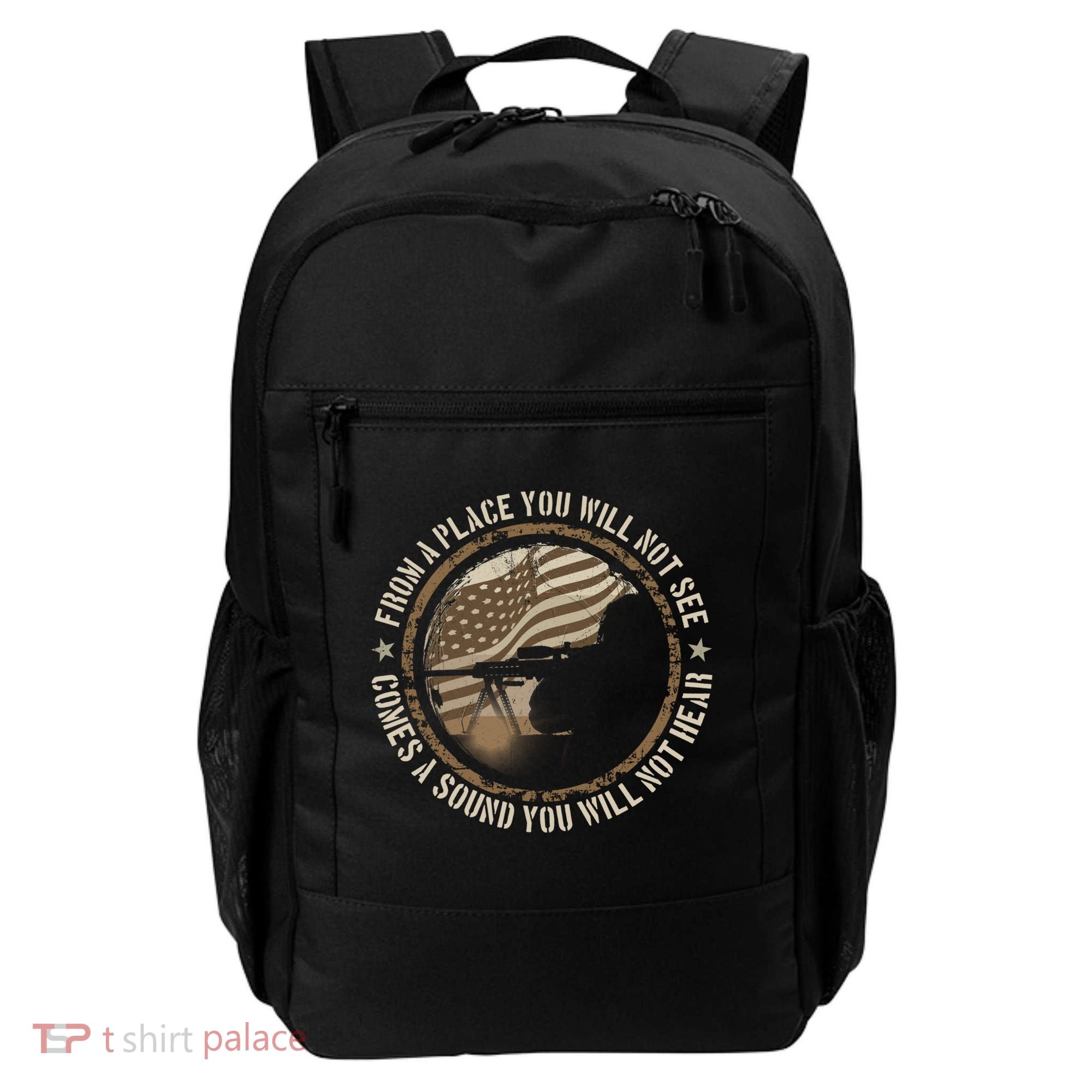 Sniper Military Sharpshooter Usa You Will Not See Hear Gift Backpack