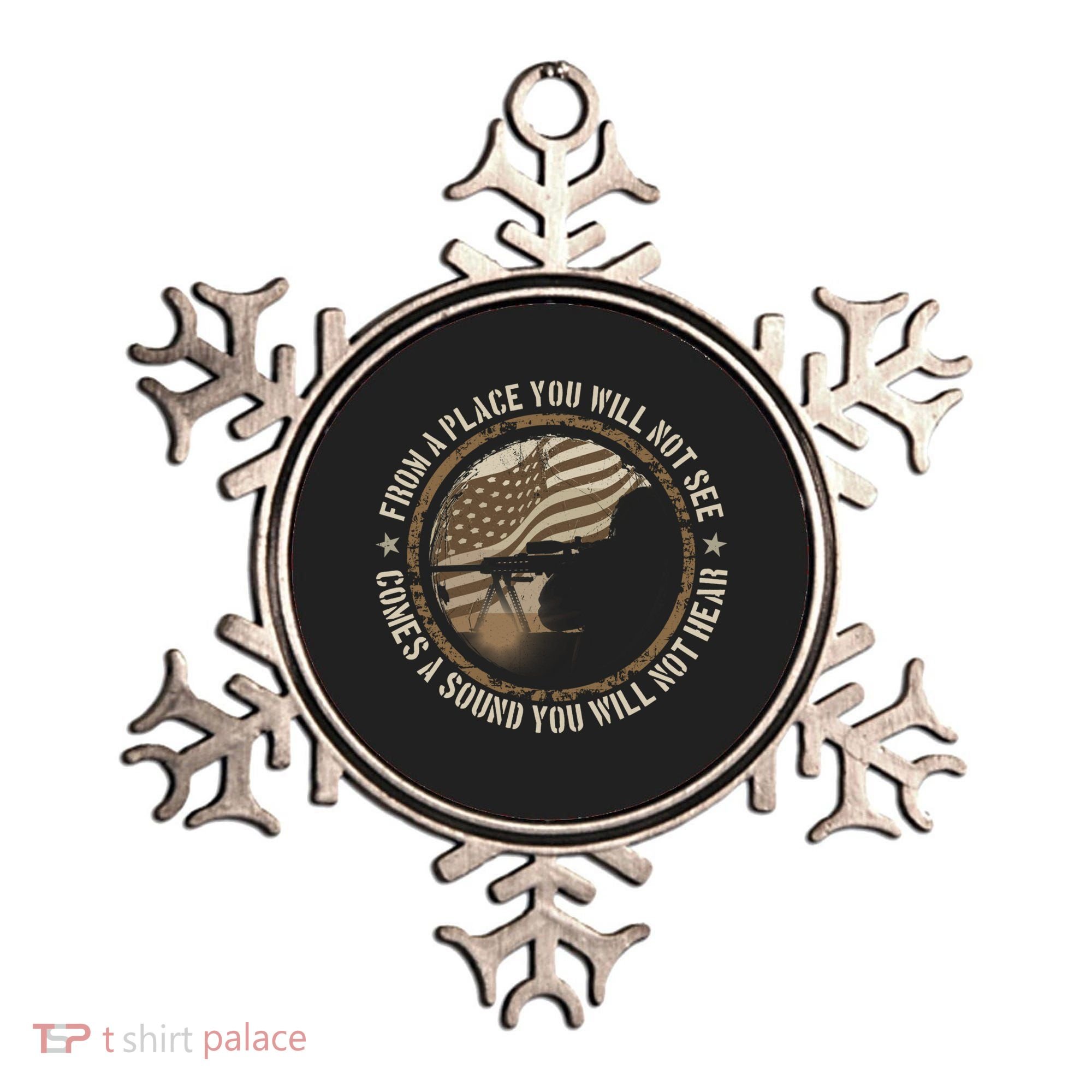 Sniper Military Sharpshooter Usa You Will Not See Hear Gift Ornament