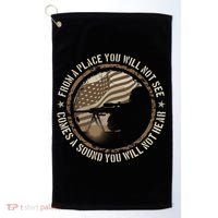 Sniper Military Sharpshooter Usa You Will Not See Hear Gift Golf Towel thumb 0