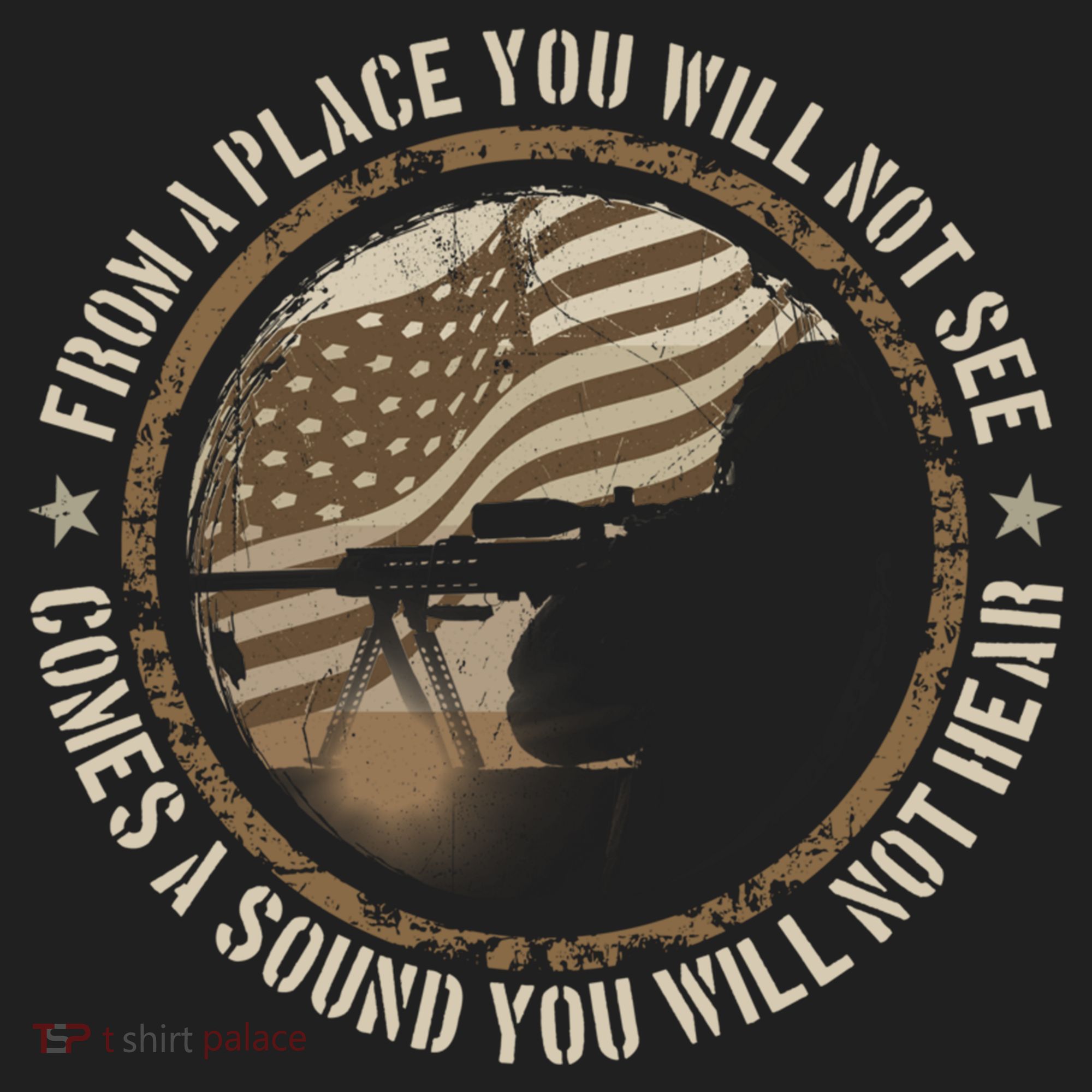 Sniper Military Sharpshooter Usa You Will Not See Hear Gift Golf Towel