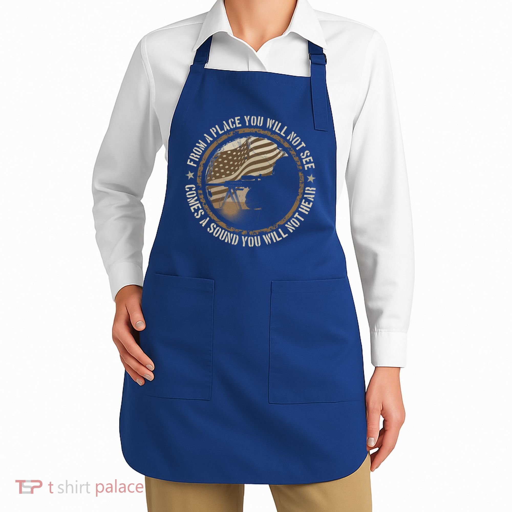 Sniper Military Sharpshooter Usa You Will Not See Hear Gift Apron