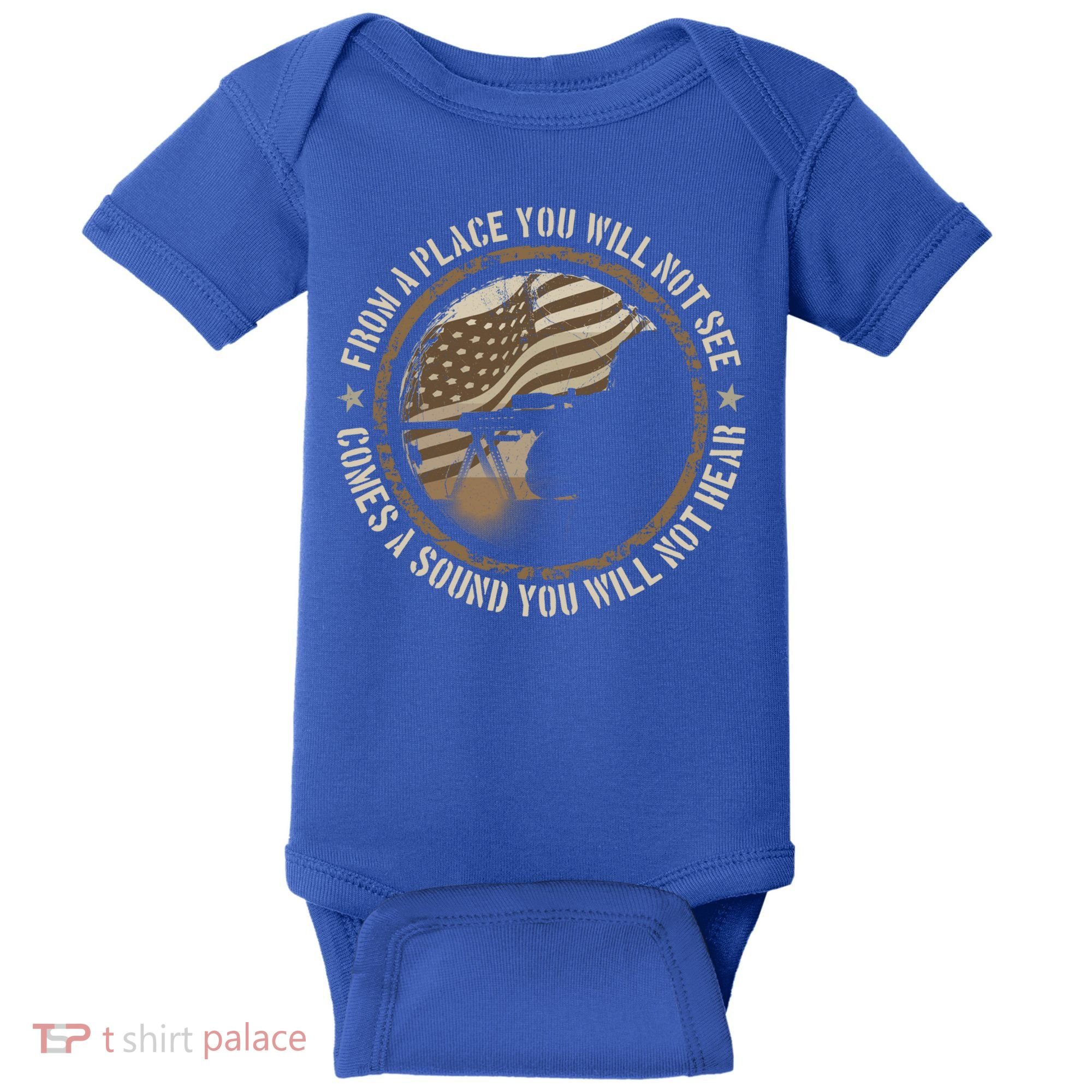 Sniper Military Sharpshooter Usa You Will Not See Hear Gift Baby Bodysuit