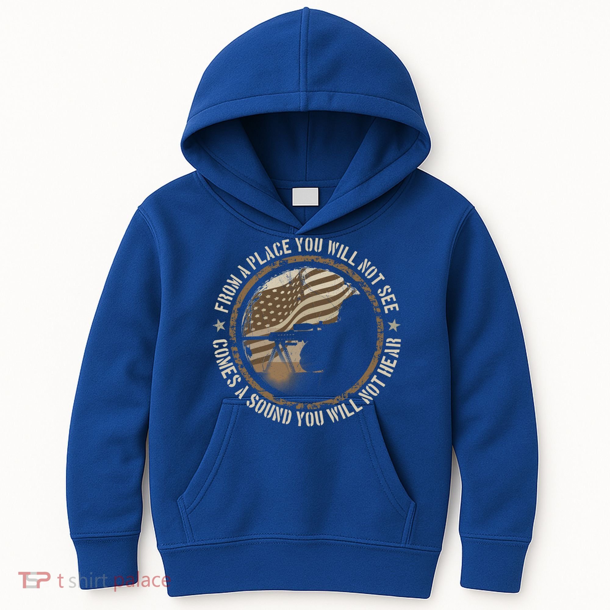 Sniper Military Sharpshooter Usa You Will Not See Hear Gift Kids Hoodie