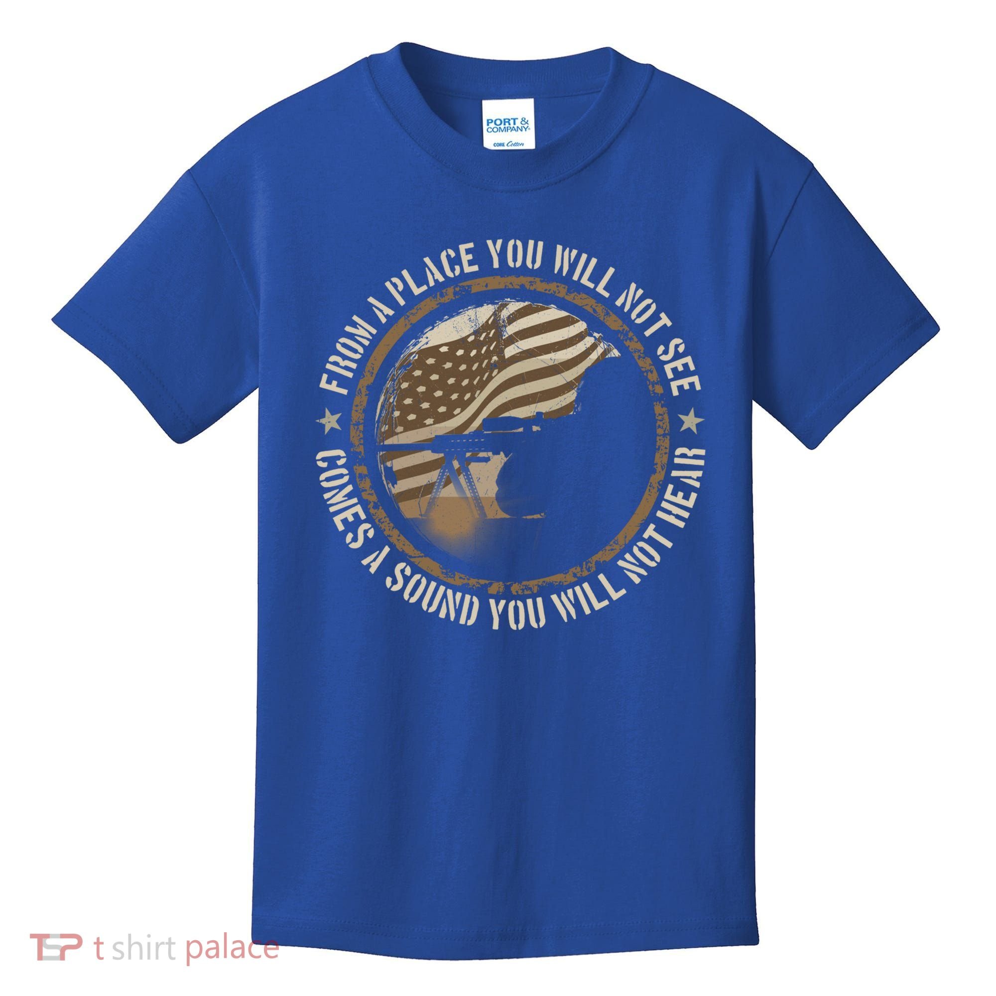 Sniper Military Sharpshooter Usa You Will Not See Hear Gift Kids T-Shirt