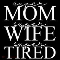 Super Mom Super Wife Super Tired Funny Women's Hoodie thumb 2
