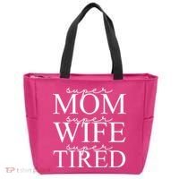 Super Mom Super Wife Super Tired Funny Tote Bag thumb 0