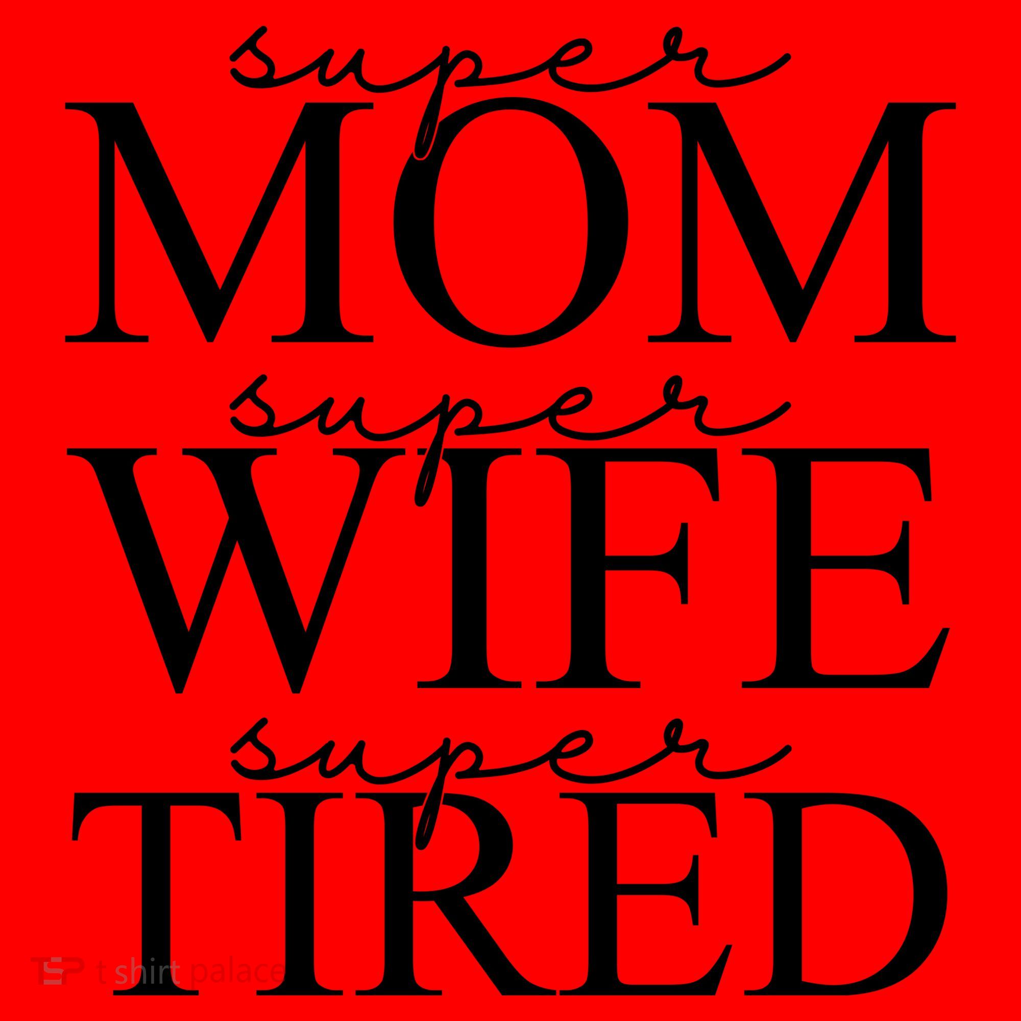 Super Mom Super Wife Super Tired Funny Santa Hat
