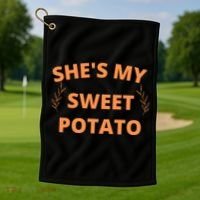 She's My Sweet Potato Yes I Yam Golf Towel thumb 1