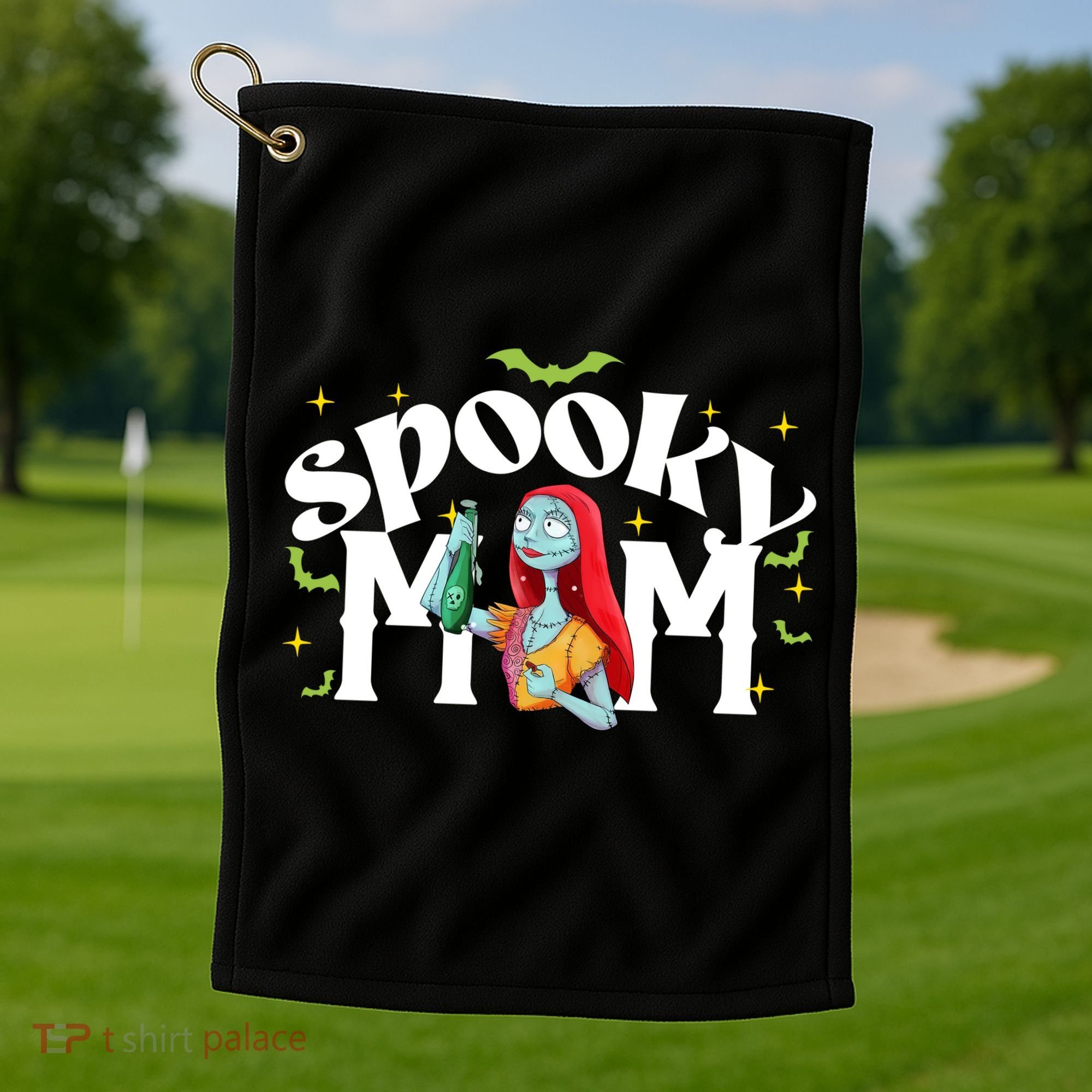Spooky Mom Sally Nightmare Halloween Matchin Family Spooky Halloween Nightmare Golf Towel