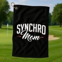 Synchro Mom Synchronized Swimming Artistic Swimmer Gift Golf Towel thumb 1