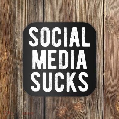 Social Media Sucks Coaster