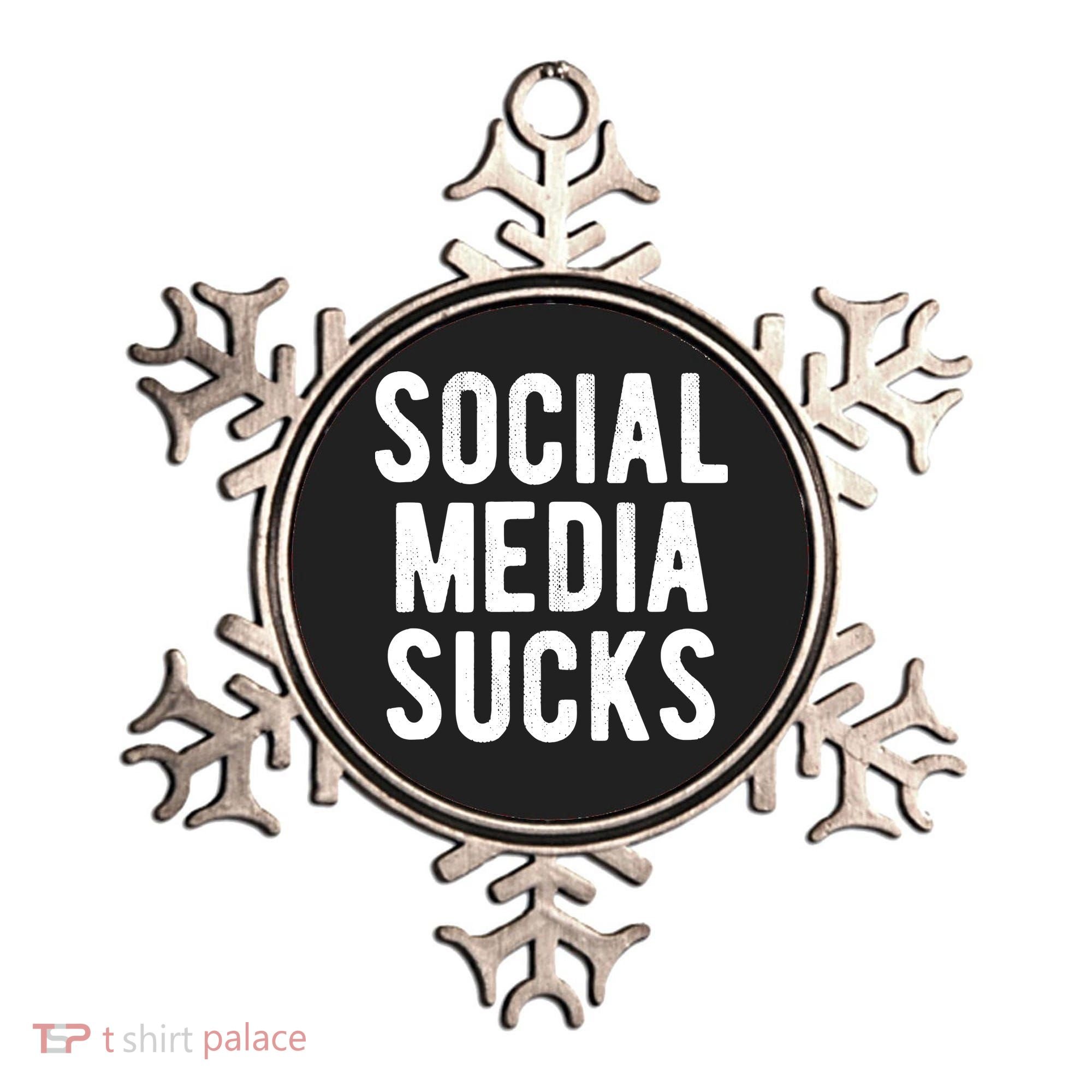 Social Media Sucks Ornament