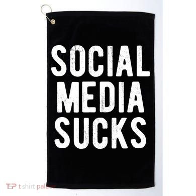 Social Media Sucks Golf Towel