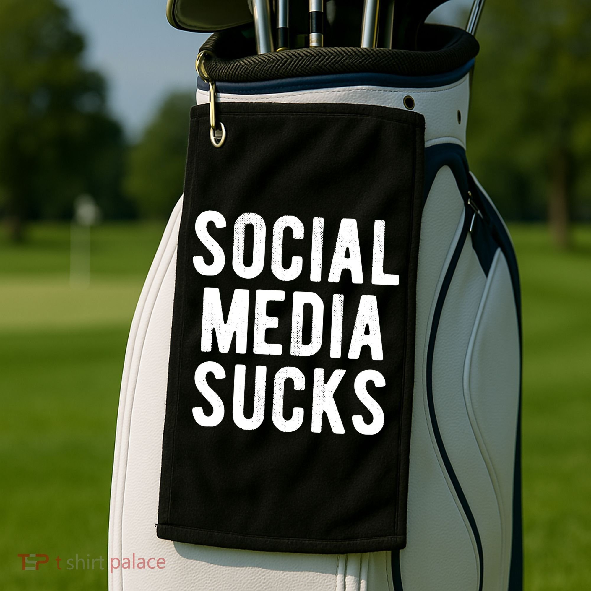 Social Media Sucks Golf Towel