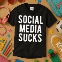 Social Media Sucks Kids T-Shirt thumb 3