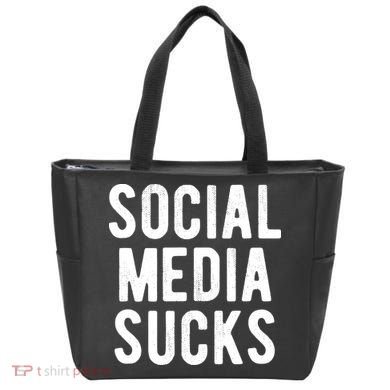 Social Media Sucks Tote Bag