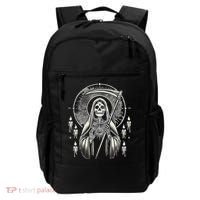 Santa Muerte Sacred Art – Mystical Skeleton With Scythe Backpack thumb 0