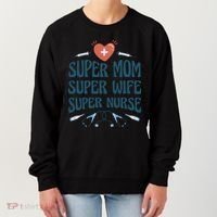 Super Mom Super Wife Super Nurse Gift Women's Sweatshirt thumb 0