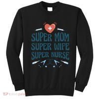 Super Mom Super Wife Super Nurse Gift Sweatshirt thumb 0