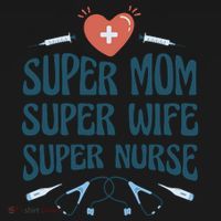 Super Mom Super Wife Super Nurse Gift Women's Hoodie thumb 2