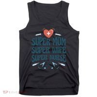 Super Mom Super Wife Super Nurse Gift Tank Top thumb 0