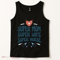Super Mom Super Wife Super Nurse Gift Tank Top thumb 2