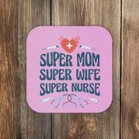 Super Mom Super Wife Super Nurse Gift Coaster thumb 0