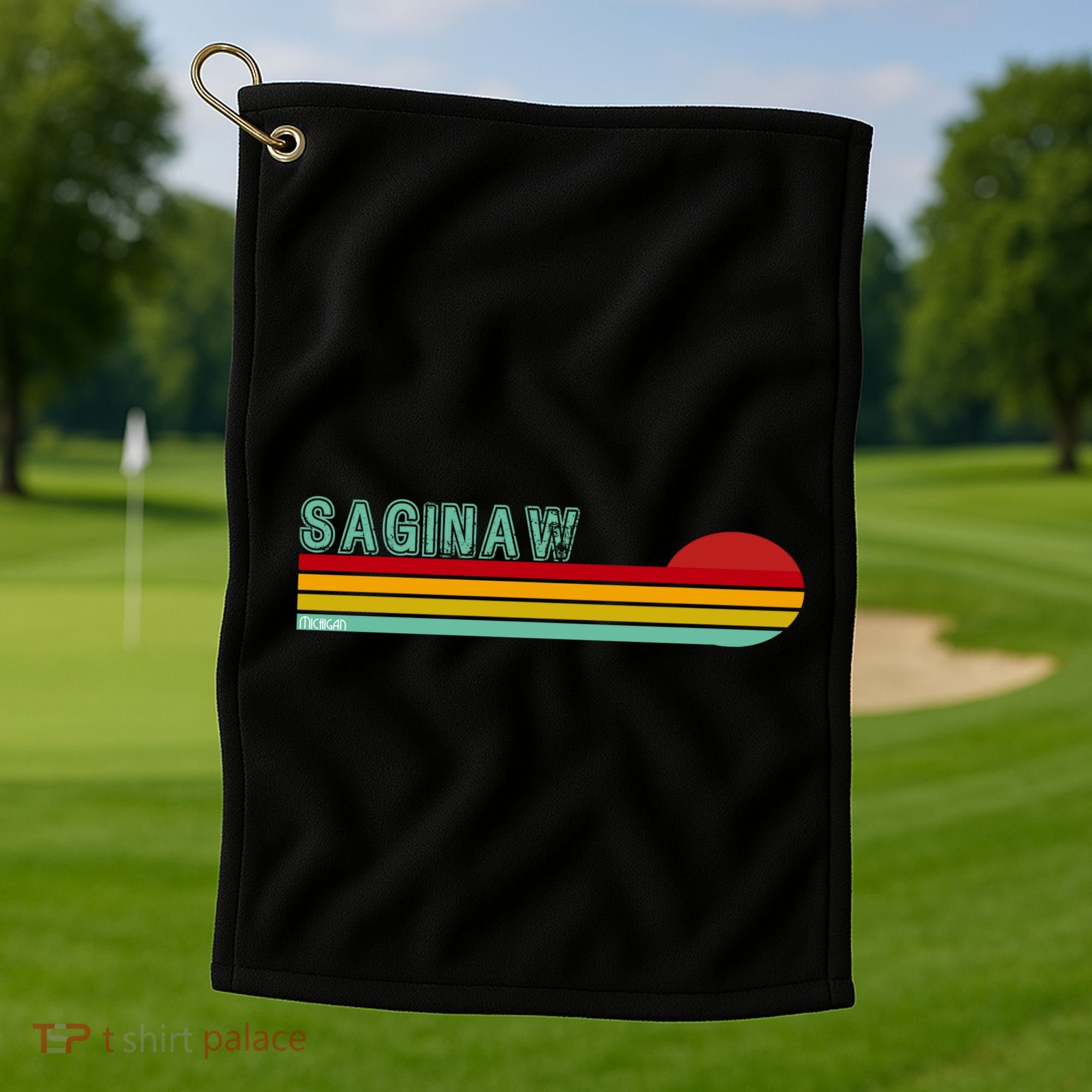 Saginaw Michigan Golf Towel