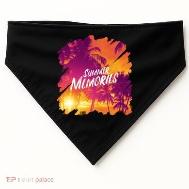 Summer Memories Sunset Beach USA-Made Doggie Bandana