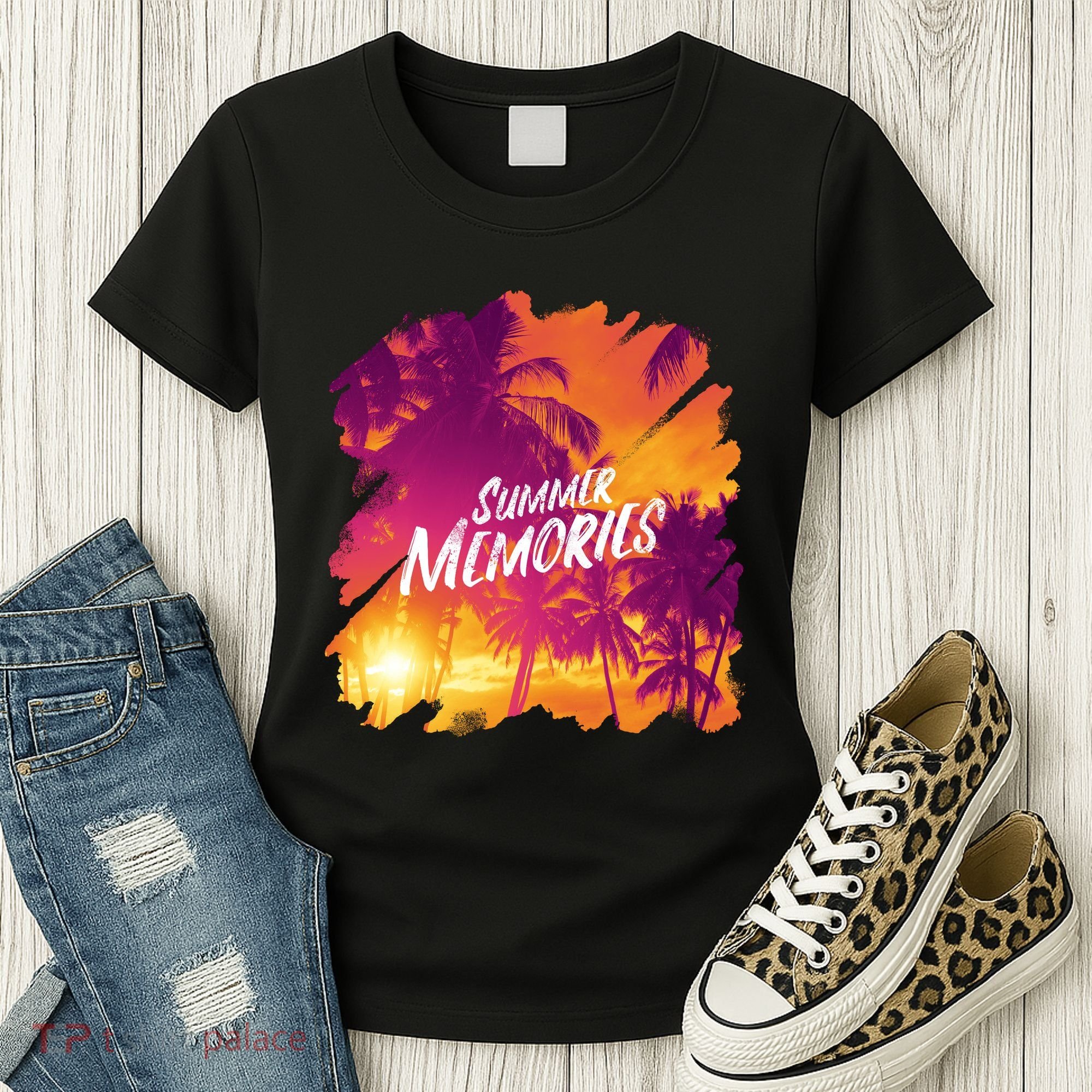 Summer Memories Sunset Beach Women's T-Shirt