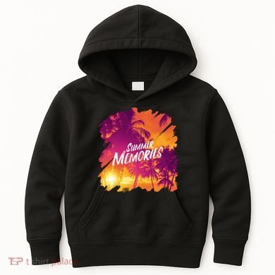 Summer Memories Sunset Beach Kids Hoodie