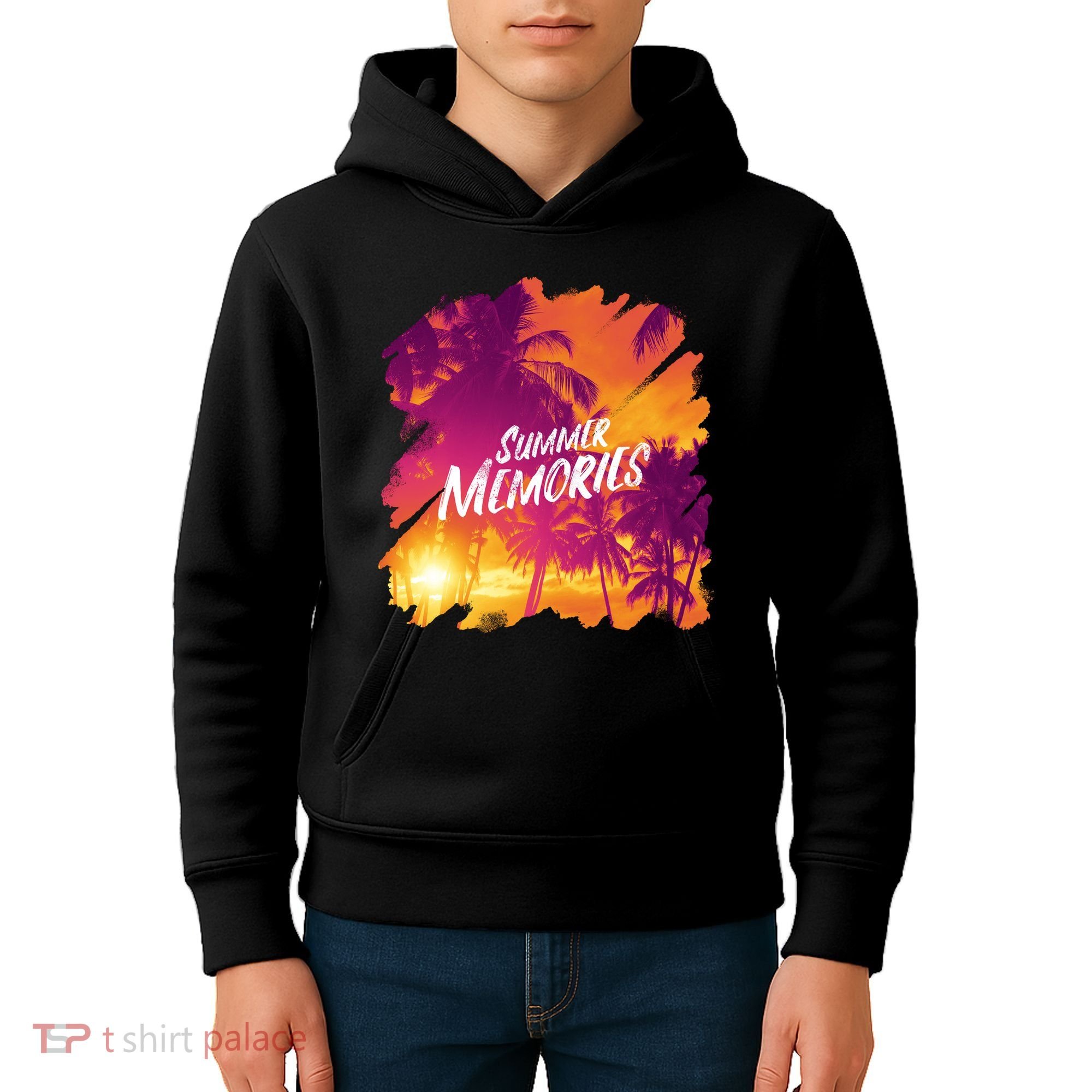 Summer Memories Sunset Beach Kids Hoodie