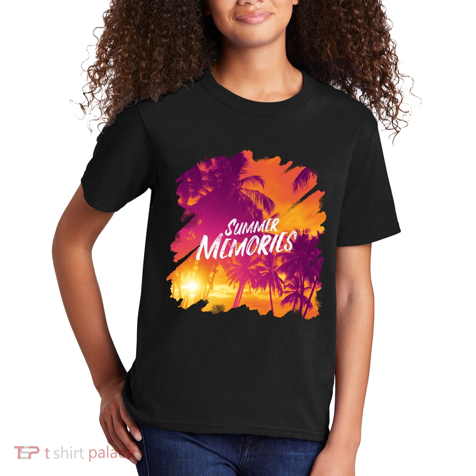 Summer Memories Sunset Beach Kids T-Shirt
