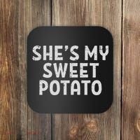 Shes My Sweet Potato Matching Couples Thanksgiving Set Coaster thumb 0