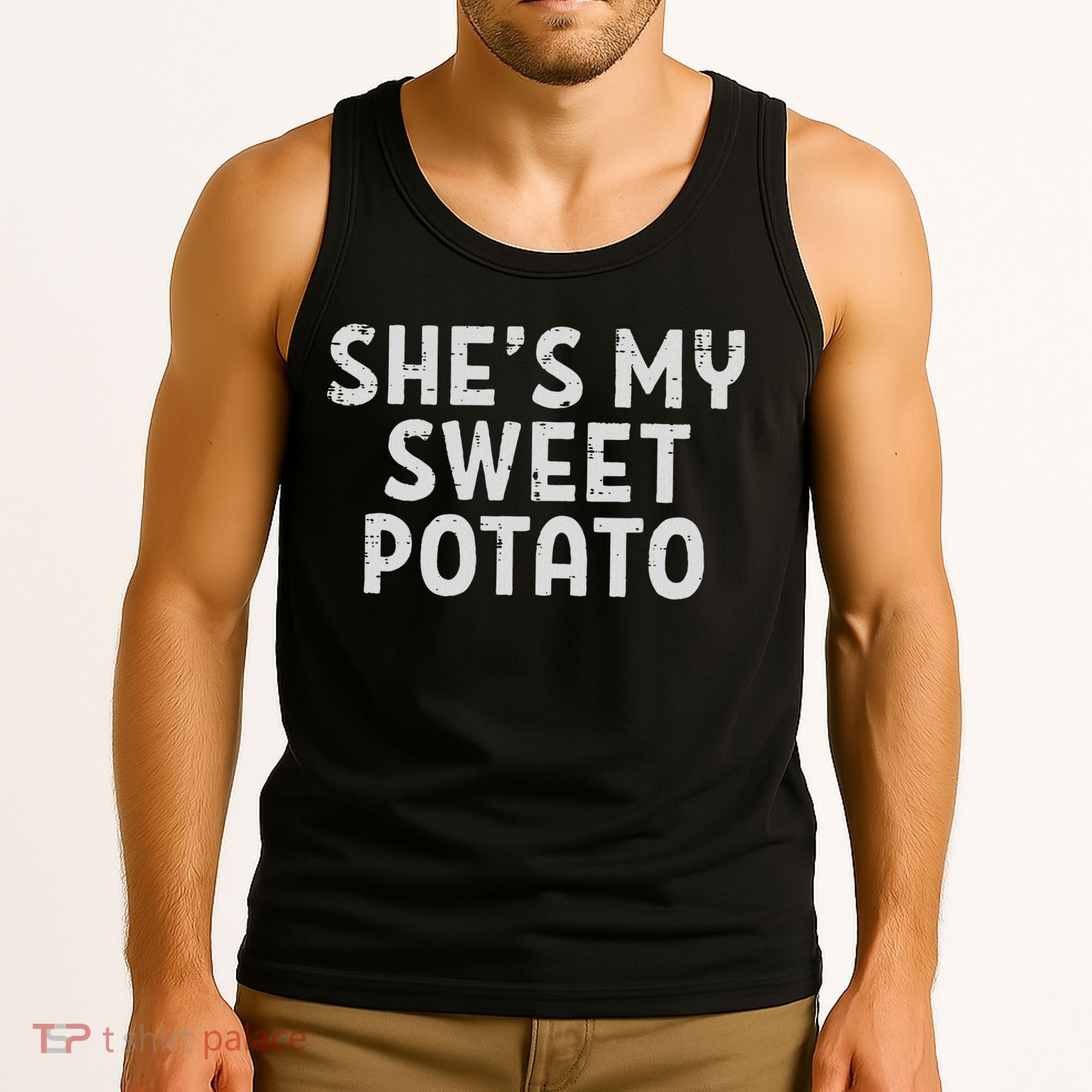 Shes My Sweet Potato Matching Couples Thanksgiving Set Tank Top
