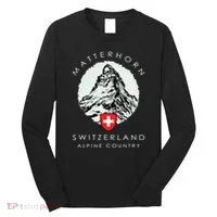Switzerland Matterhorn Long Sleeve Shirt thumb 0