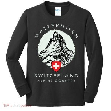 Switzerland Matterhorn Kids Long Sleeve Shirt