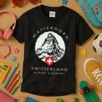 Switzerland Matterhorn Kids T-Shirt thumb 3