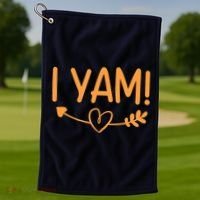 She's My Sweet Potato I YAM Couple Matching Golf Towel thumb 1