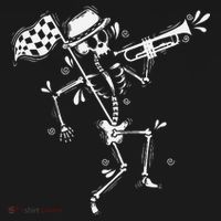 Ska Music Skeleton With Trumpet Jazz Music Style Sweatshirt thumb 3