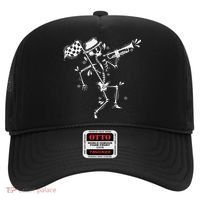 Ska Music Skeleton With Trumpet Jazz Music Style Hat thumb 0