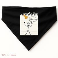 Stick Man Silly Stuff Black Short Sleeve Stick Figure Under A Tack USA-Made Doggie Bandana thumb 0