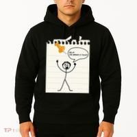 Stick Man Silly Stuff Black Short Sleeve Stick Figure Under A Tack Hoodie thumb 2