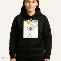 Stick Man Silly Stuff Black Short Sleeve Stick Figure Under A Tack Hoodie thumb 5