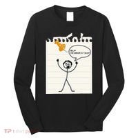 Stick Man Silly Stuff Black Short Sleeve Stick Figure Under A Tack Long Sleeve Shirt thumb 0