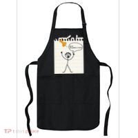 Stick Man Silly Stuff Black Short Sleeve Stick Figure Under A Tack Apron thumb 0
